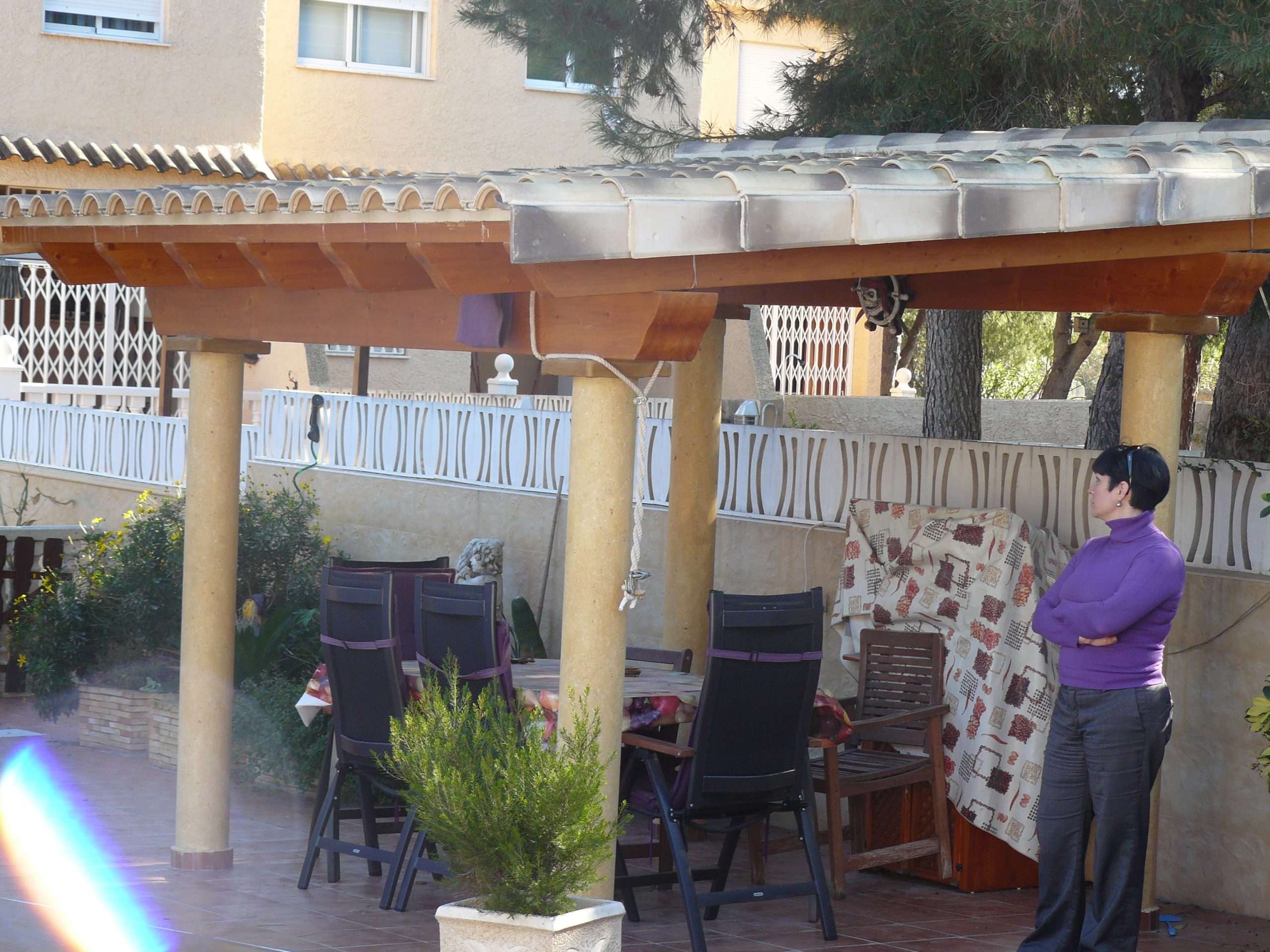 Zona de estar exterior disenada en Valencia