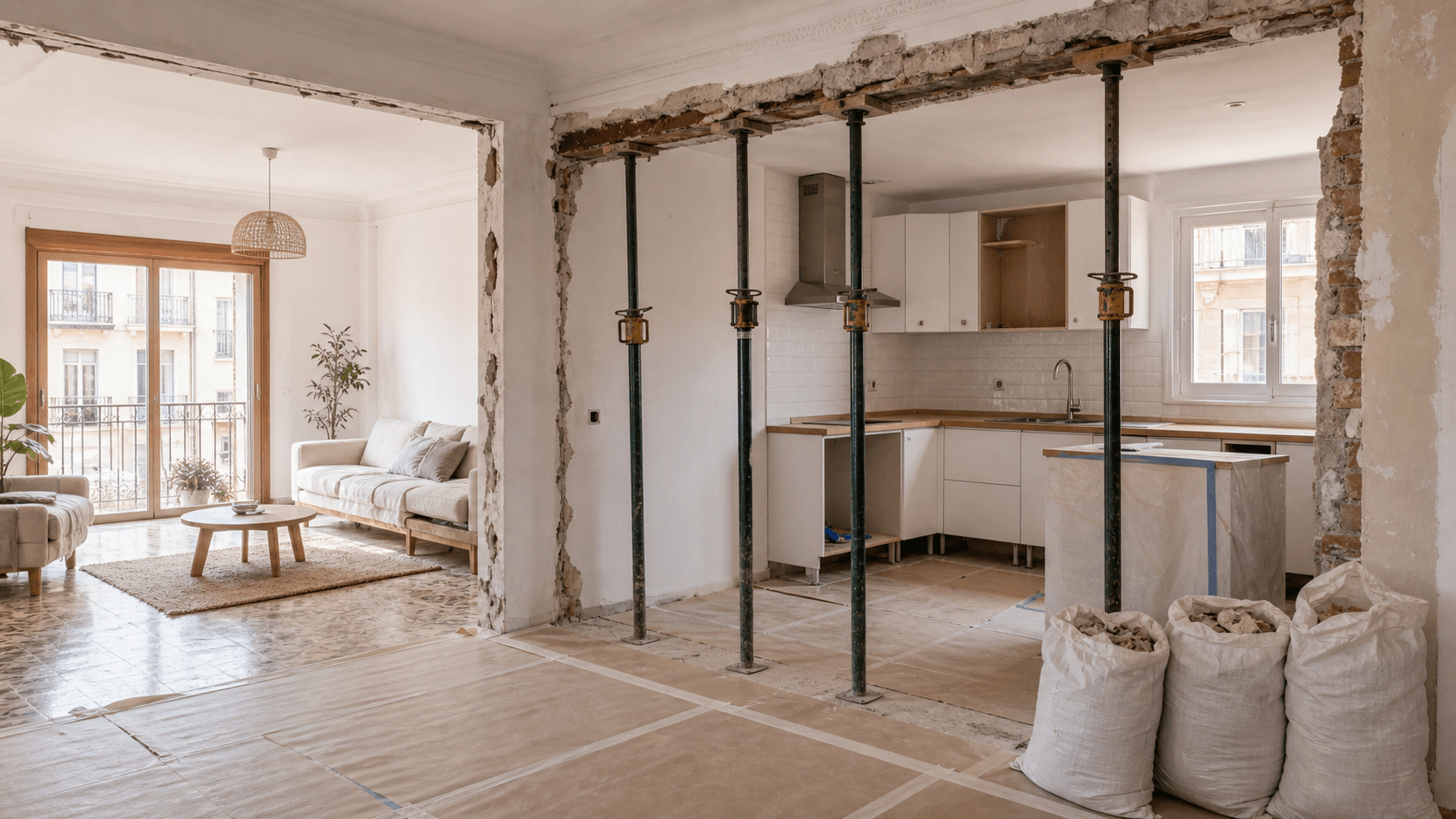 Reforma de cocina abierta en una vivienda de Museros