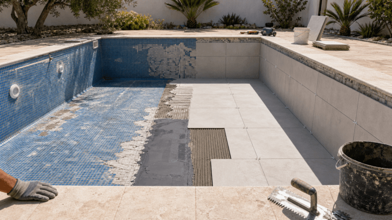 reformar piscina gresite porcelánico