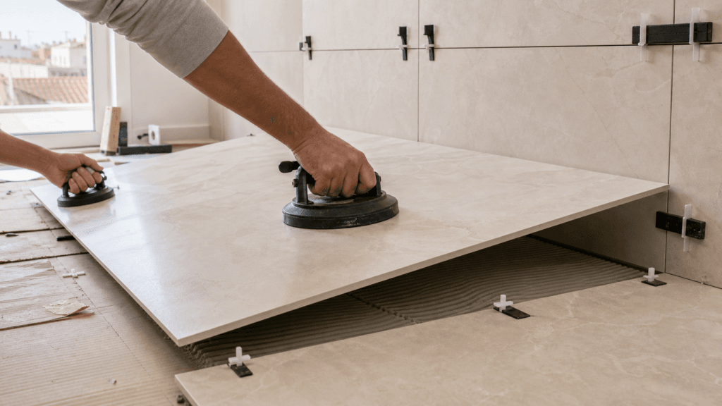 porcelánico gran formato reforma