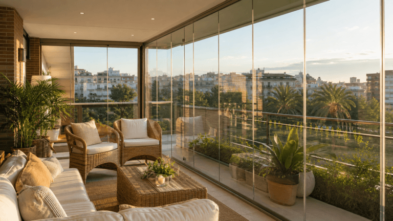 Cerrar una terraza: cristal vs aluminio vs PVC, precio por m2 y cual te interesa