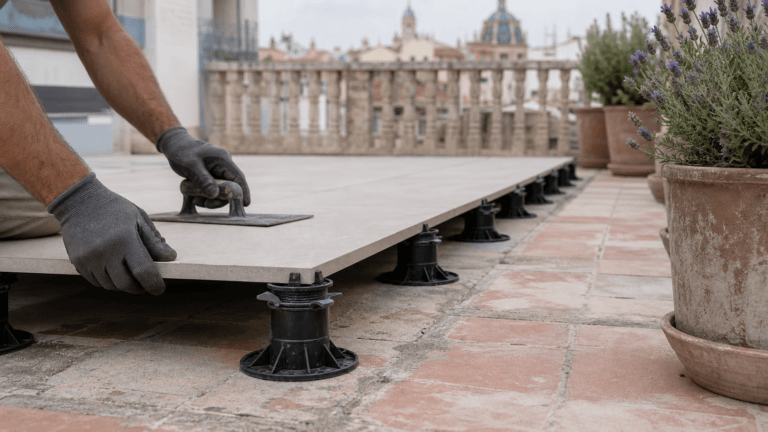 Renovar el suelo de la terraza sin obra: cuándo se puede solar encima y cuánto ahorras