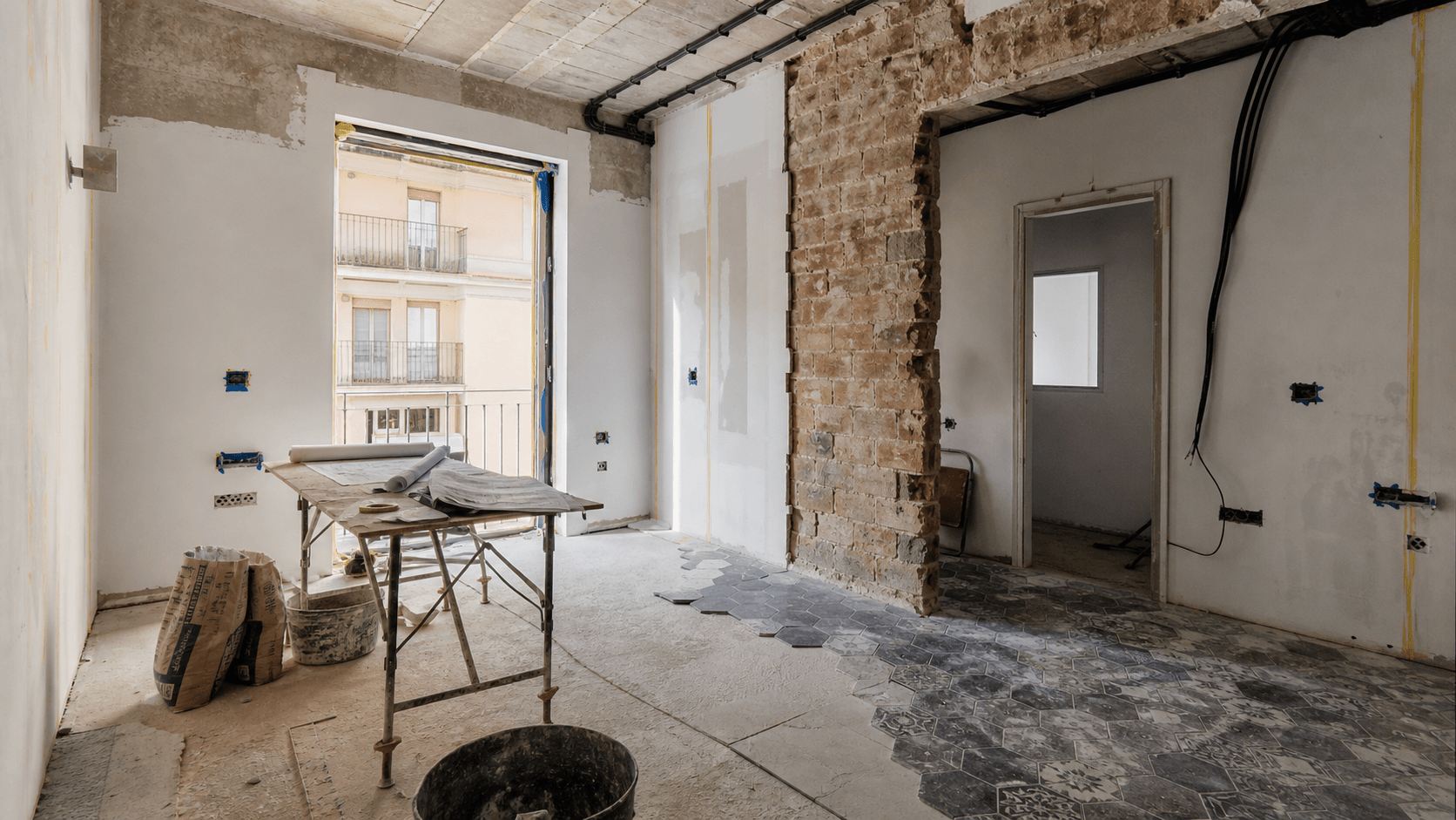 Reformar la cocina de una casa antigua: instalaciones viejas, suelos y sorpresas al levantar