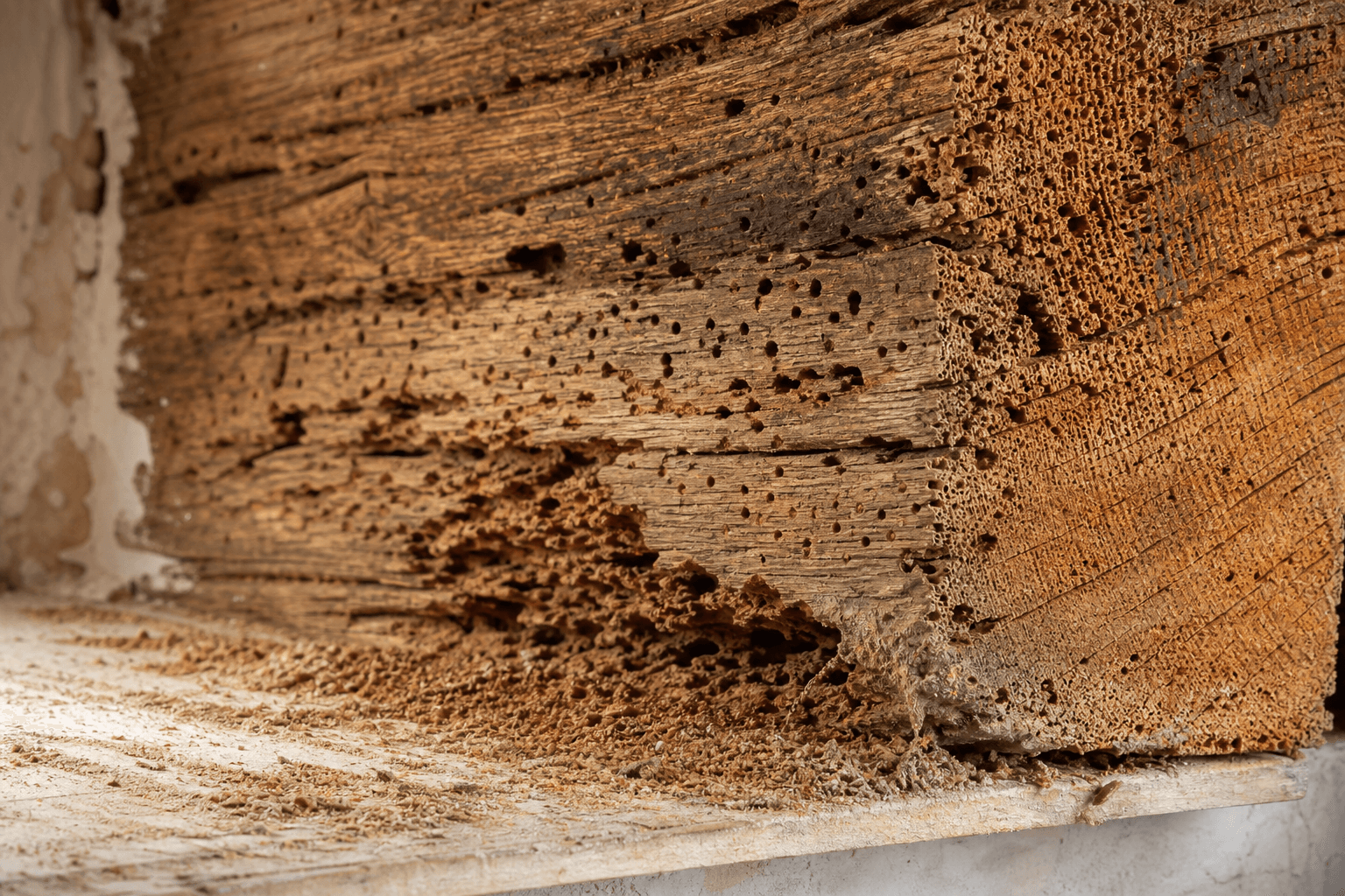 Vigas de madera con carcoma o termitas: como saber si se tratan o hay que sustituirlas