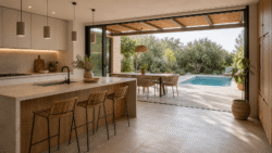 cocina chalet terraza piscina